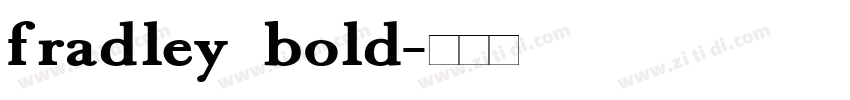 fradley bold字体转换